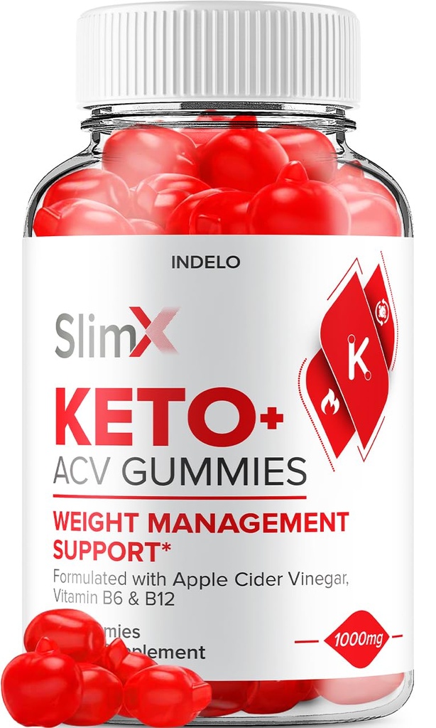 SlimX Keto ACV Gummies - Advanced Formula Slim X Keto Plus ACV Gummies Apple Cider Vinegar SlimX ACV Gummies Dietary Supplement Reviews Men Women (60 Gummies)