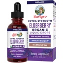 MaryRuth Organics Elderberry Syrup Extra Strength, USDA Organic Elderberry, Sugar Free Voksen- & Kids Immunsupport for Age 1 +, Clean Label Project Verified ®, Vegan, Gluten Free, 2 Fl Oz