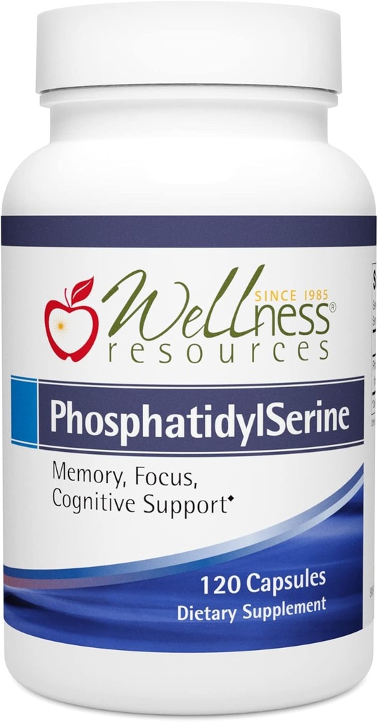 Wellness Resources PhosphatidylSerine Soy- Free Sunflower Source (100mg, 120 kapsler) Non- GMO, Vegan...