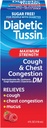 Diabetic Tussin DM Maksimal styrke Host og bryst Congestion Relief Liquid Host Syrup, Safe for Diabetics, Berry Flavored, 4 Fl Oz (pakke med 1)