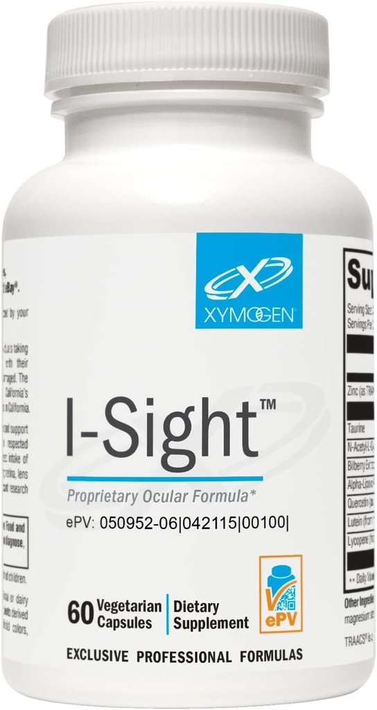 XYMOGEN I- Syht - understøtter sund øje struktur og funktion - Hjælper Beskyt Macula, Retina + Lens Integrity med NAC, ALA, Lutein, Lycopene, Bilberry Extract, Quercetin (60 kapsler)