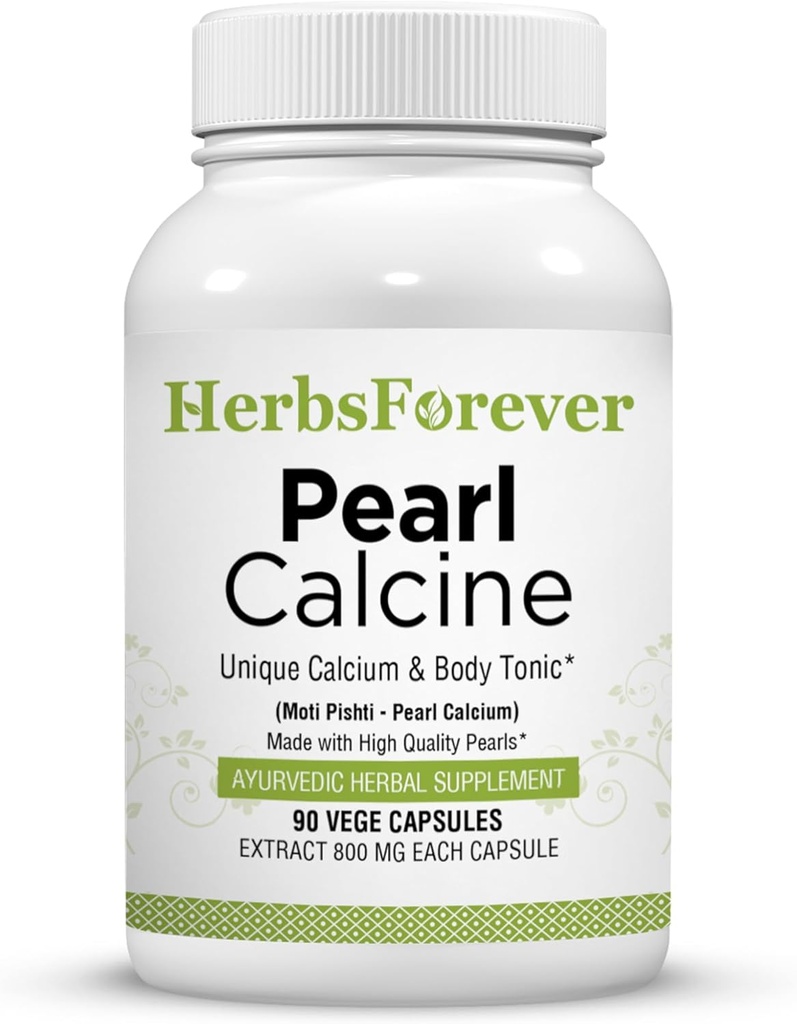 HerbseveryPearl calcin kapsler Bone supplement fremmer sunde knogler og stærke tænder 90 kapsler