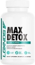 Max Detox - Fuld Krop Rengøring, Reducer vandretention, Reducer bloating kosttilskud - 60 kapsler, 30 Servere