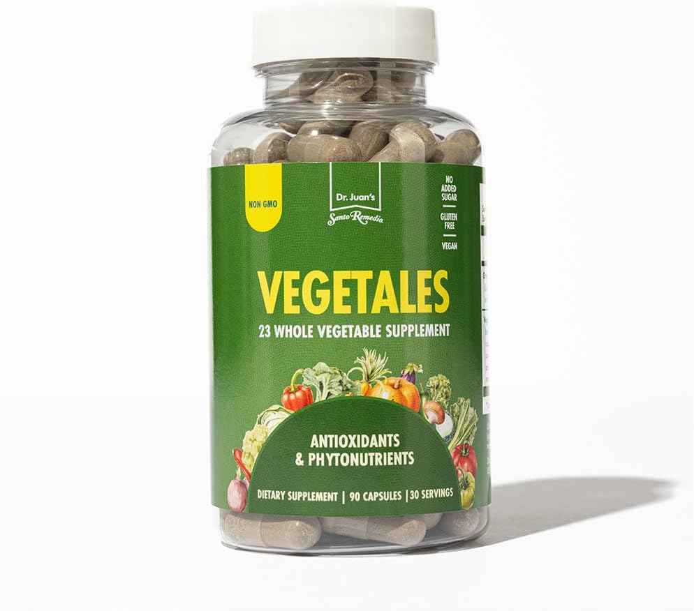 Santo Remedio Vegetales, 23 Whole Vegetable Dietary Supplement, Antioxidants and Phytonutrients, 90 Capsules, 30 Day Serving