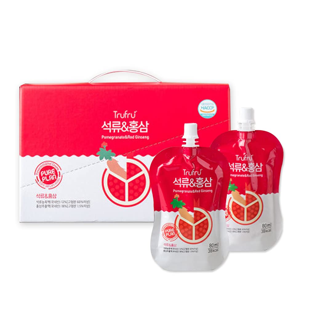 PURE PLAN Pomegranat & rød ginseng saft 80mlx15 Koreansk skønhed Produce, Forbedre blodcirkulation