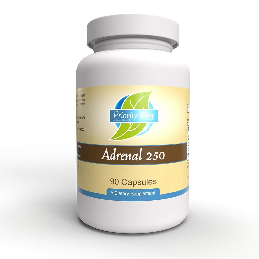 Prioriteret 1 Vitamin Adrenal 250 mg 90 Kapsler Adrenal Support