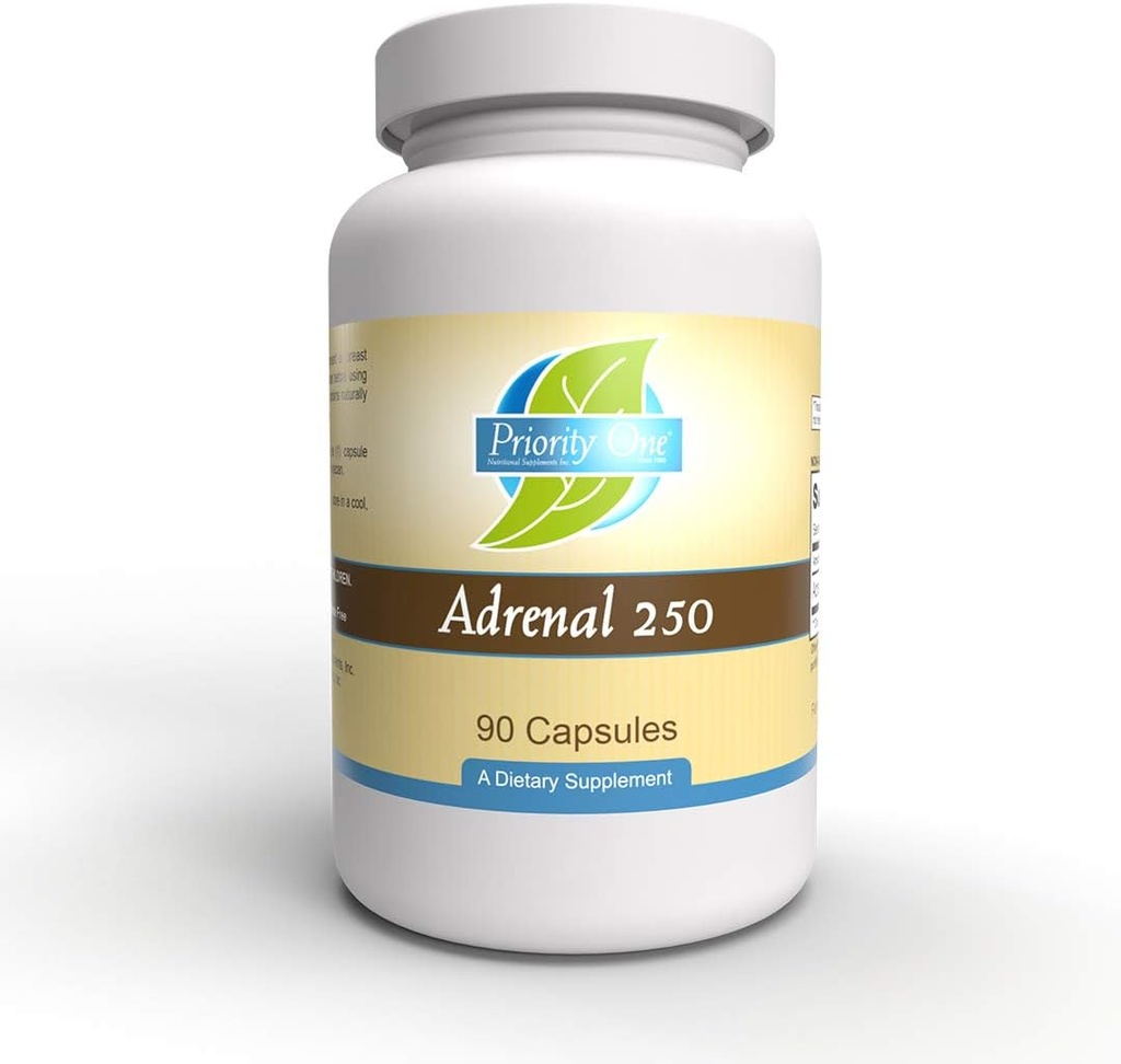 Priority One Vitamins Adrenal 250mg 90 Capsules Adrenal Support
