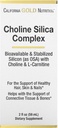 California Gold Nutrition Cholin Silica Complex, Bioavailable & Stabilized Silicon with Cholin & L- Carnitin, 2 fl oz (59 ml)