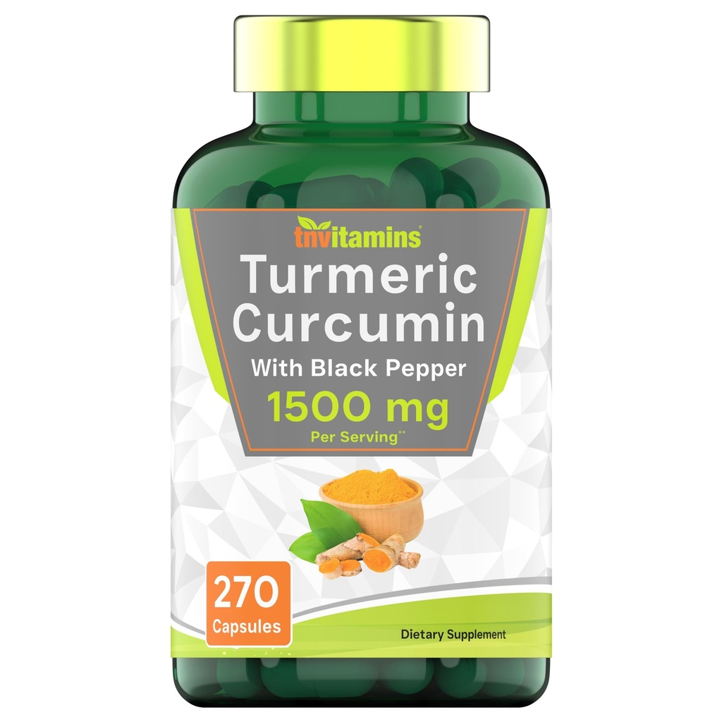 tnvitamins gurkemeje Curcumin Kapsler med sort pepper