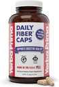 Yerba Prima Daily Fiber Caps Formel, 400 kapsler - både opløselige og uopløselige - med Psyllium Seed Husdyr, Acacia Gum, Apple Fiber og mere - Kosttilskud