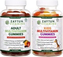 Halale børn og voksne multivitamin gummier, Komplet daglig ernæringsmæssig støtte til familie, vegetar, støtter energi og sund vækst, Lavet i USA - Halale vitaminer