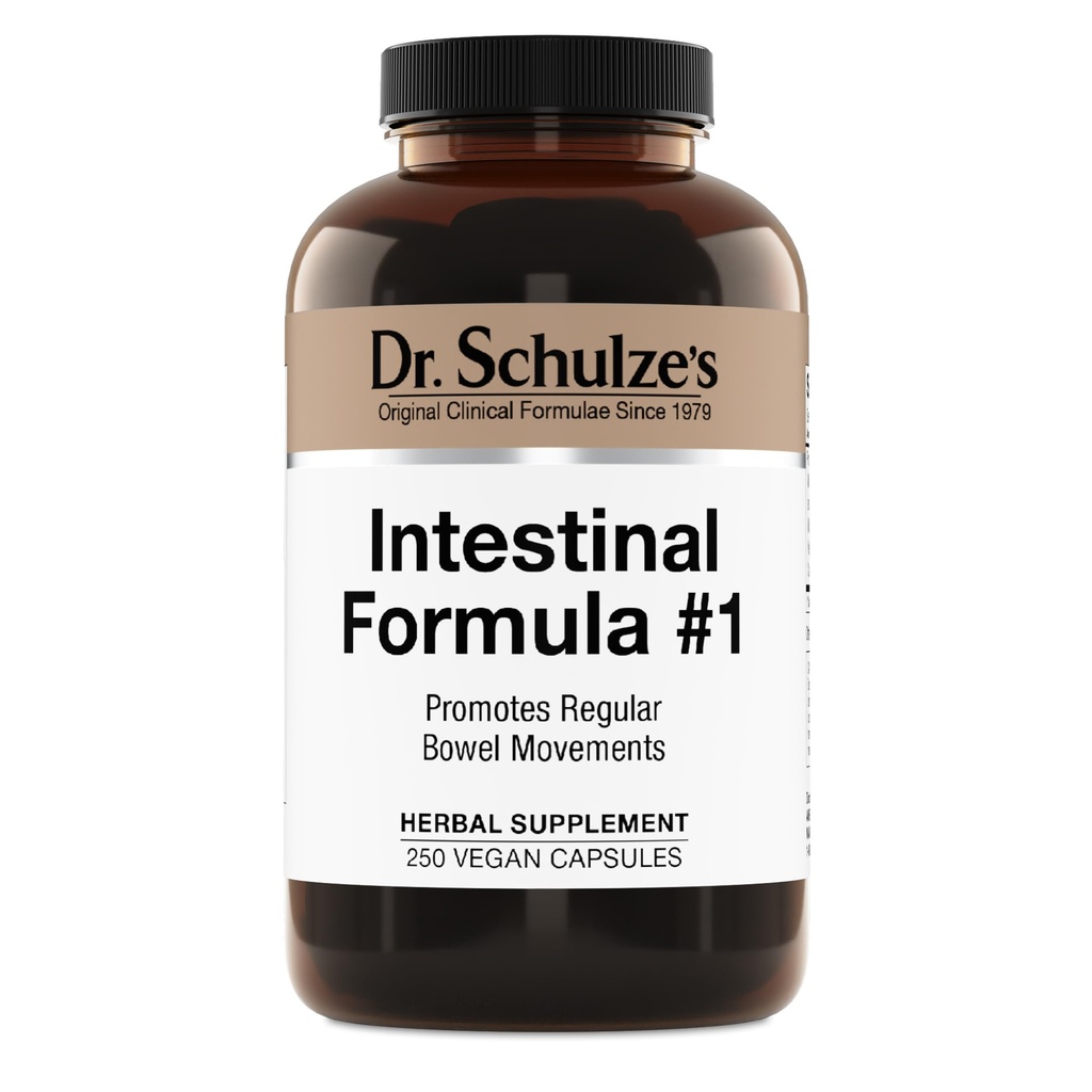 Dr. Schulzes intestinale formel # 1 - tarmbevægelse supplement til kolon sundhedsstøtte - bloating & constipation Aid - intestinal rense - All- Natural - Plant- baseret - Vegan - 250 Greve