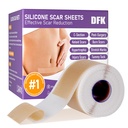 Silicone Scar Sheets, Silicone Scar Tape (1,6 "x 79" Roll-2M), Genanvendelige Professional Scar Silicone Strips, Soft Silicone Scar Sheets for Kirurgiske Scars, Keloid, Acne Scars, Burn Scar, C- sektion
