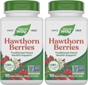 Nature 's Way Herbal Hawthorn Berries, Traditional Heart Health Support *, 100 Vegan Capsules (Packaging May Vary) (pakke af 2)