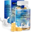 Sugar Free Magnesium Gummies Plus Probiotisk & Fiber, Magnesium Glycinate 400 mg