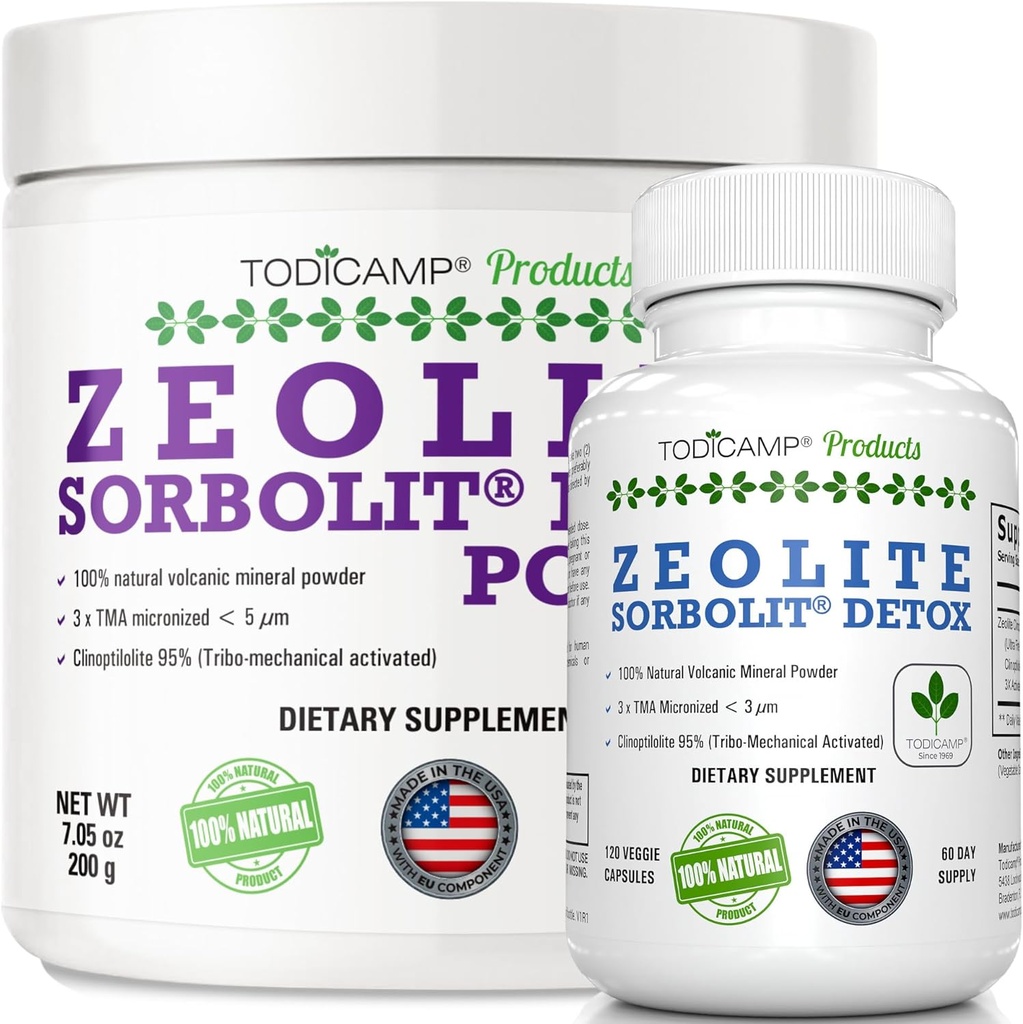 Zeolit Detox Pack Minimum 60 dages levering Zeolit kapsler og Zeolit pulver bundle