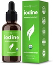 Organic Jod Liquid Drops - 250 mcg Jod Supplement for kvinder & mænd - Kalium Iodide Solution 250 mcg - 590 Servere - Thyroid, Hormone & Metabolic Support - Non- GMO, Vegan NPN 80119762
