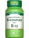 Nature 's Truth Vitamin B Complex; 124; 165 tabletter; 124; Plus B12; 124; Vegan & non- GMO supplement