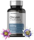 Horbäach Chrysin Supplement: 124; 500mg; 124; 60 kapsler: 124; Passion Flower Extract: 124; Non- GMO, Gluten Free Supplement: