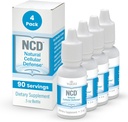Waiora Natural Cellular Defense (NCD) Liquid Zeolite Drops, Clinoptilolite for Mænd & Kvinder - Supplement for immun, sund Gut Support, Cleanse, pH Balance (0.5oz Flaske, 4 Ct - 360 serv)