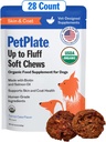 Petplate Up to Fluff Soft Chews for Dogs, Skin & Coat Support, USDA Organic Supplement, Grain- Free, Human- Grade, Inkluderer Salmon Oil and Biotin, Pet Supplies (Pack of 1, 9.8 Ounce)