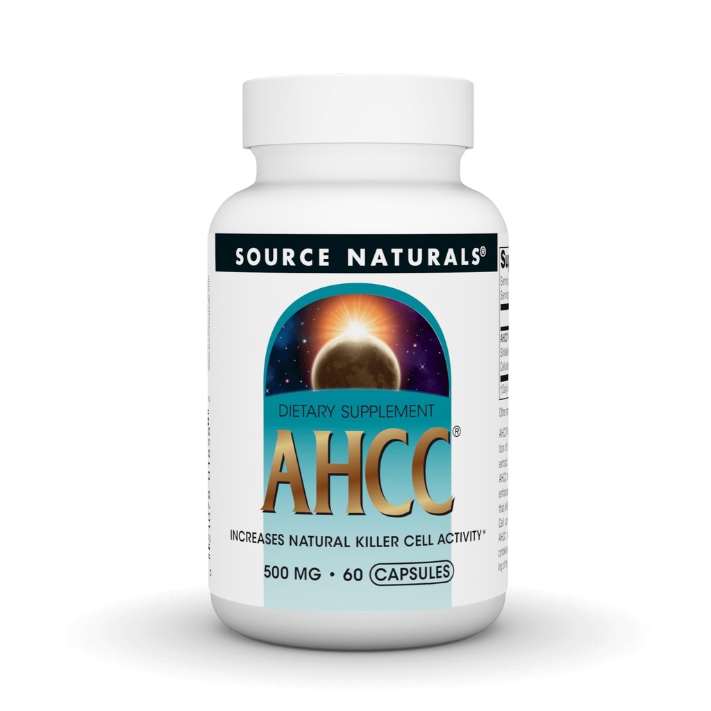 Kilde Naturals AHCC Øger naturlig killer celle aktivitet * 500mg - 60 kapsler