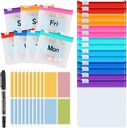 MARFOREVER 25 Pcs Pill Pouch Små Pill Tasker Genanvendelig Medicin Arrangør Pill Container Opbevaring Pill sag med Slide Lock 14 Pcs Plastic Medicin Tasker 10 Pcs Sheets Labels og en markør