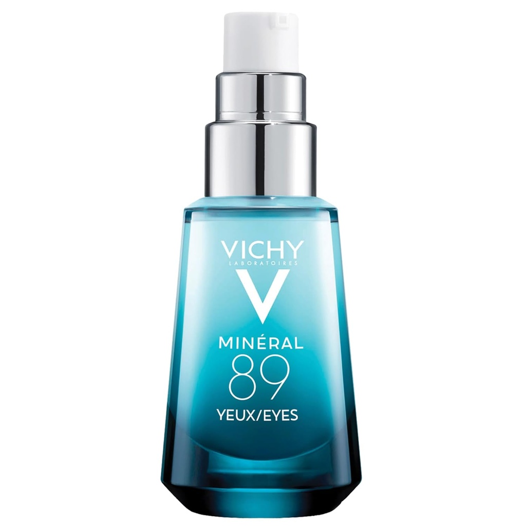 Vichy Mineral 89 Eye Serum, Hyaluronsyre og koffein Cream, Under Eye Cream for mørke cirkler, Hydrating & Puffiness Reducer, Opthalmologist Testet