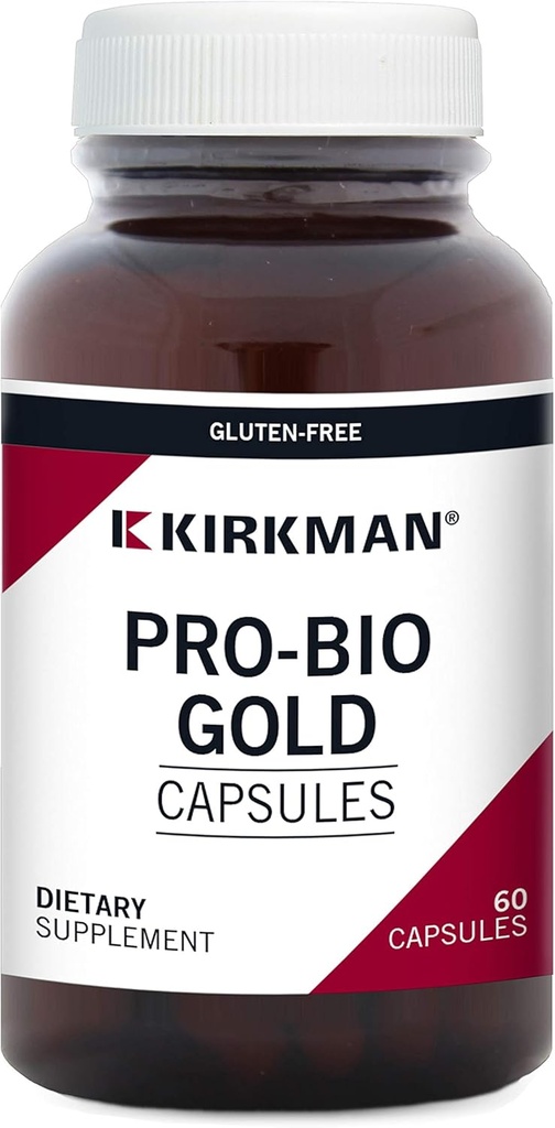 Kirkman Pro- Bio Gold - Hypoallergenectin (124;; 124; 60 Vegetariske Kapsler) 124; 124; probiotiske (124; Gluten / Casein Free) 124;; Understøtter Gastrointestinal System Health (124; 124; Testet for mere end 950 Miljøforurening