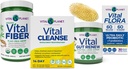 Vital Planet - Hele kroppen interne Cleansing Kit med Vital Cleanse 14-Dag 2-Part Program, Vital Fiber, Vital Gut Renew, og Vital Flora Probiotika med Prebiotika, 4 Products-in-One