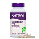 Natrol Melatonin 3 mg, Kosttilskud til afslappende søvn, søvntilskud til voksne, 120 Melatonin tabletter, 120 dages forsyning