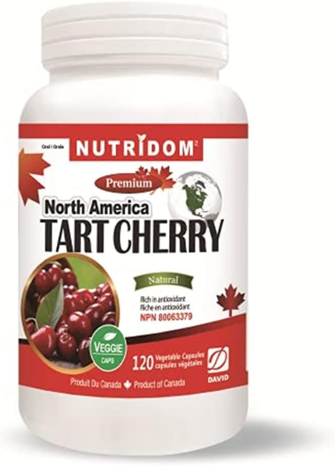 Nutridom North- American Tart Cherry 500mg- 120 VCs, Natural, Non- GMO