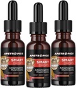 Apetropics Smart Drops - 5-in- One Adaptogen Mushroom Tinktur med Lions Mane, Cordyceps, Tyrkiet Tail, Chaga, Reishi - Nootrop Brain Supplement - Peach Watermelon Flavor, 30- Servering (3 Pack)