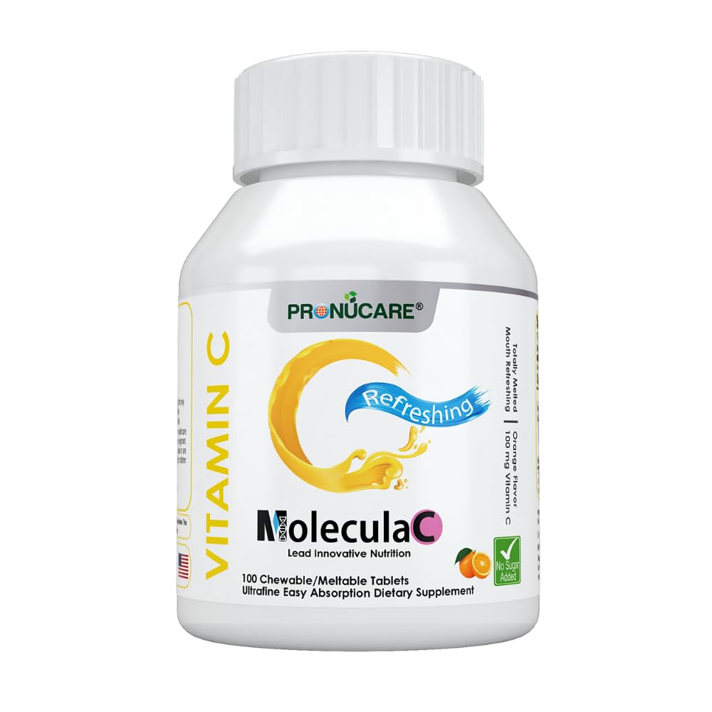 Vitamin C 100 mg Buccal Lozenge Tablets - Blow-Disopting, Controlled Release & Fast Absorption, Natural Orange, Immunboost, Antioxidant & Anti- Aging, Sugar- Free, 100 CT