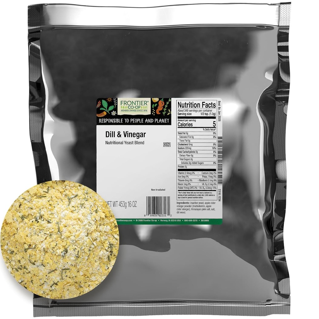 Frontier Co- op Dill og vineddike Nutritional Gær Blend 1lb