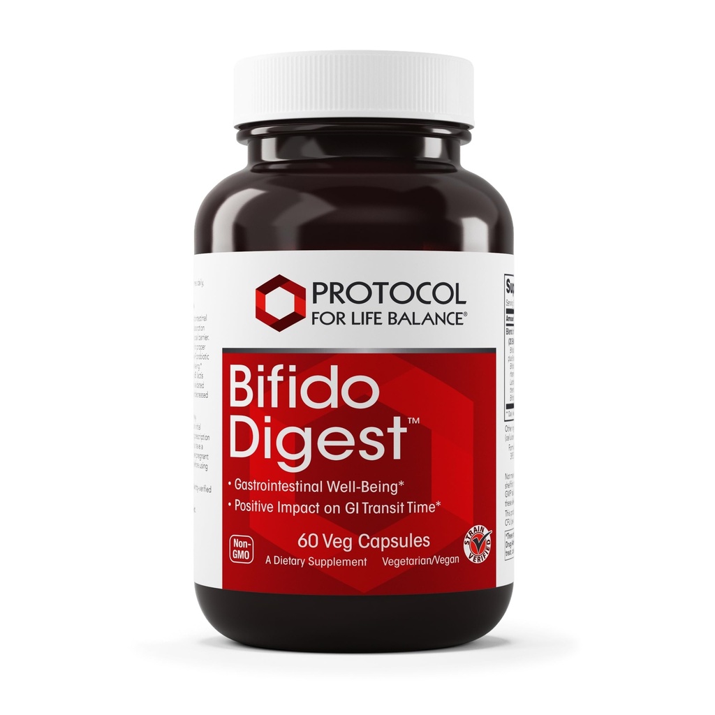 PROTOKOL FOR LIV BALANCE Bifido Digest - 20 Millioner CFU per servering - GI support - Dairy Free, Egg Free & Non- GMO - 60 Veg kapsler
