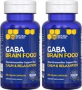 GABA Brain Food - GABA supplement med L- Citrullin & Grape Seed Extract - Understøtter rolig & afslapning - Nattetid søvn støtte - Understøtter produktionen af Gamma aminosmørsyre - 120 L- Citrullin kapsler