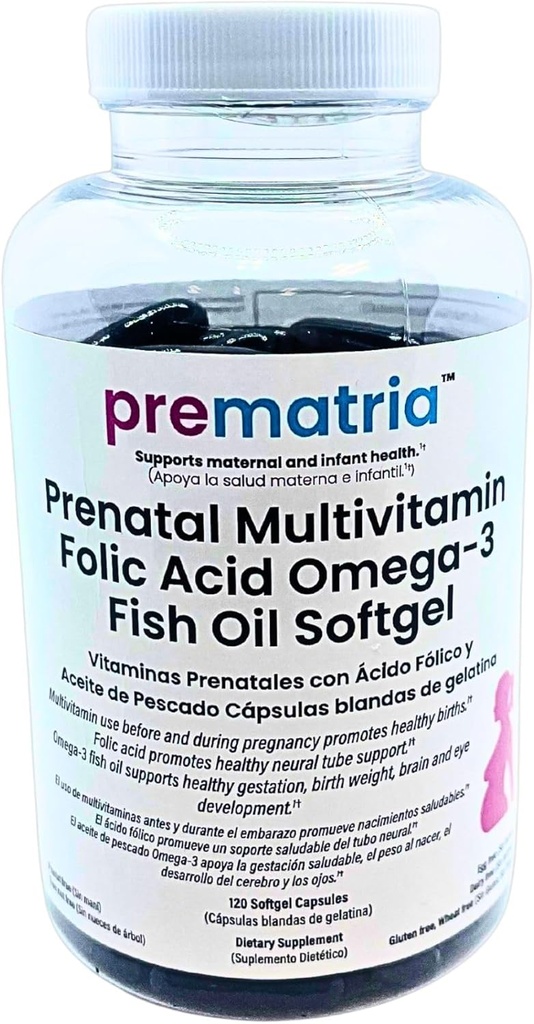 Prenatal Multivitamin Folinsyre Omega-3 Fish Oil Softgel