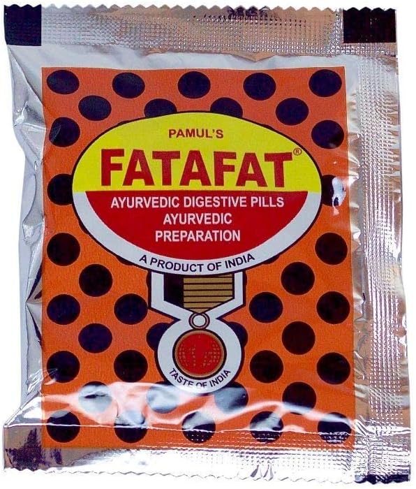 Fatafat Ayurvedic fordøjelsespiller (10x pakker x 13g Hver) efter indisk fancy