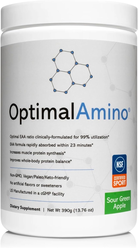 OptimalAmino Amino Amino Acid Pulver124; 99% Udnyttet Essential Amino Amino Amino Aminosyre- supplement 124; Pre / Post Workout & Muscle Recovery