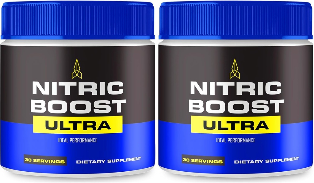Nitric Boost Ultra Powder, NitricBoost Officiel Formel til at støtte energi niveauer og blodgennemstrømning - Maksimal styrke, Nitric Booster Ultra BCAA, NitricBoost Ultra Powder Support Anmeldelser (2 Pack)