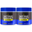 Nitric Boost Ultra Powder, NitricBoost Officiel Formel til at støtte energi niveauer og blodgennemstrømning - Maksimal styrke, Nitric Booster Ultra BCAA, NitricBoost Ultra Powder Support Anmeldelser (2 Pack)