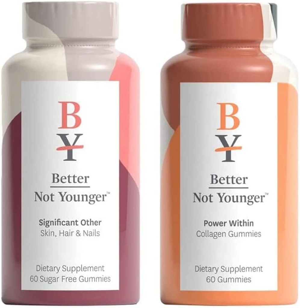 Bedre ikke yngre magt inden for hud & skalp Collagen Kosttilskud og betydeligt andet hår, hud, & negle Kosttilskud Bundle, Gluten- fri tyggetumier