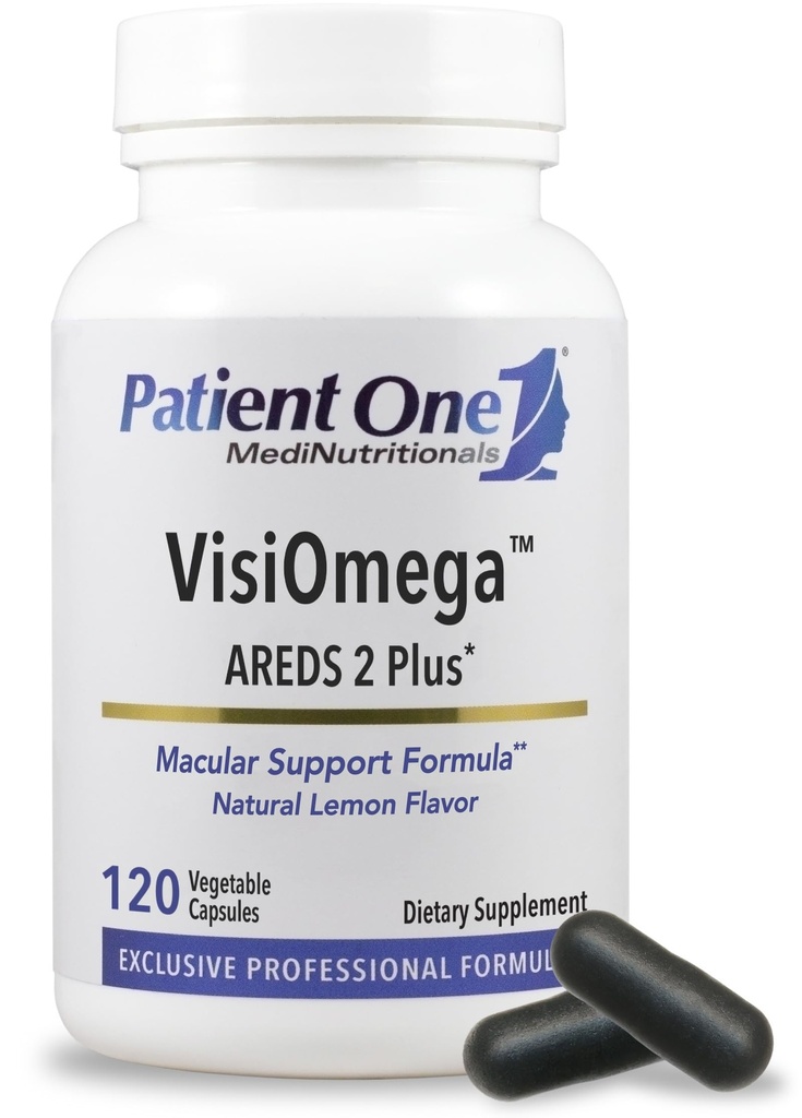 Patient One VisiOmega Beeg 124; understøtter øje sundhed * Beeg 124; AREDS 2 Vitamin, Mineral og antioxidant Supplement Plus Omega 3 Fiskeolie og mere; 120 Kapsler