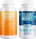 Aura Vitamin Mega Antioxidant Bundle Buddy 124; Hydrolyseret Collagen & AFA Stem Cell Buddy 124; Hydrolyseret Collagen med C-vitamin, Aphanizomenon Floss-Aquae Buddy 124; Celula Madre Skin, Hår og Nail Support - 60 Hver Caps (1)