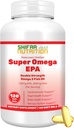 SHIFAA NUTRITION Halal Fish Oil Softgel 120 Ct, Dobbelt Styrke - Halal Omega 3 Fish Oil Kosttilskud. Wild fanget, ikke-GMO & renset