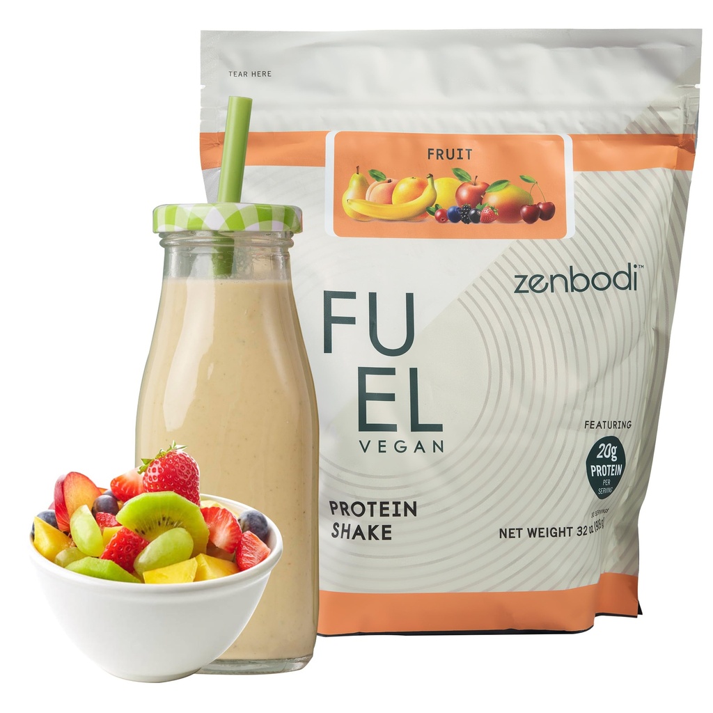 Fuel Vegan Protein Powder Fruit Flavor - 21g af Protein Hver Servering, Lækker Plante-baseret Blend for Muskel Vækst, fremstillet af Pea, med Vegan D3, Ingen Kunstige Arme, Glutenfri
