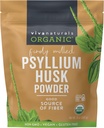 Viva Naturals Organic Psyllium Husk Powder, 24 oz - Finely Ground, Unflavored, Vegan, Keto, Paleo, Non- GMO Plant- Based Superfood, God kilde til fibre til Gluten- Free Bagning, Juices & Smoothies