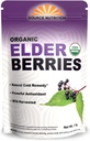 USDA Økologisk Tørrede Hyldebær - Hel europæisk Hyldebær, Responsible Wild Manufted, Perfekt til te, sysler og mere - Sambucas Nigra - 1 Pound (Certified Organic)