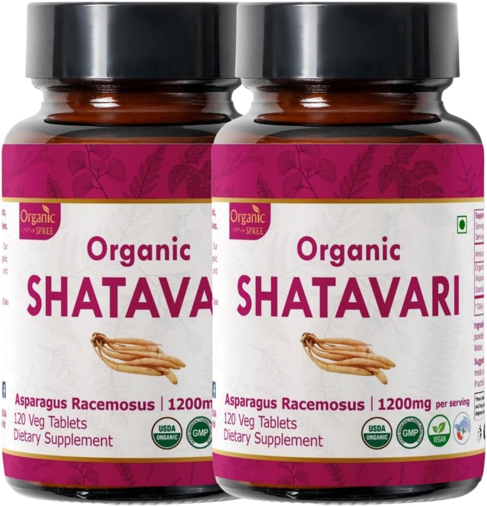 Shatavari 120 tabletter á 124; Asparagus Racemosus (Shatavari) á 124; USDA Organic Certified